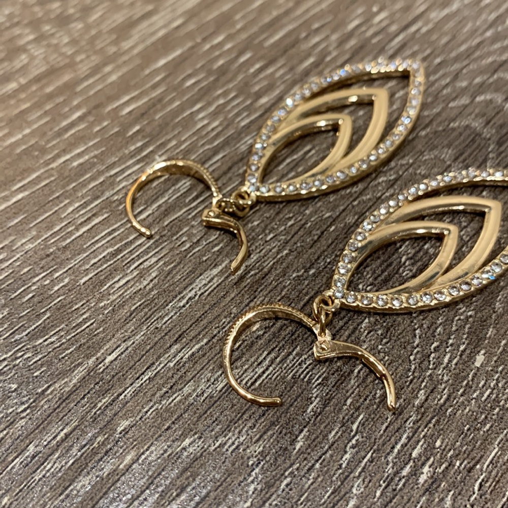 Drop Earrings • Costume Jewelry • wedding jewelry •  “diamonds” & “yellow” - Picture 9 of 12